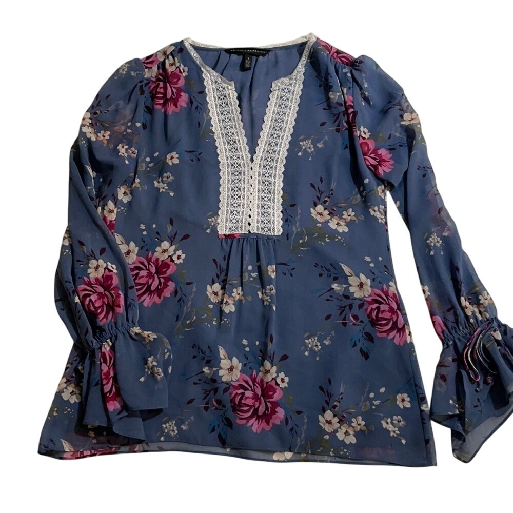 White House Black Market Floral Top